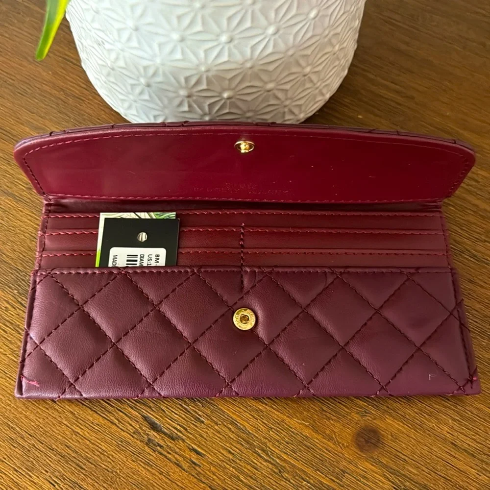 NWT Badgley Mischka Card Wallet - Burgundy